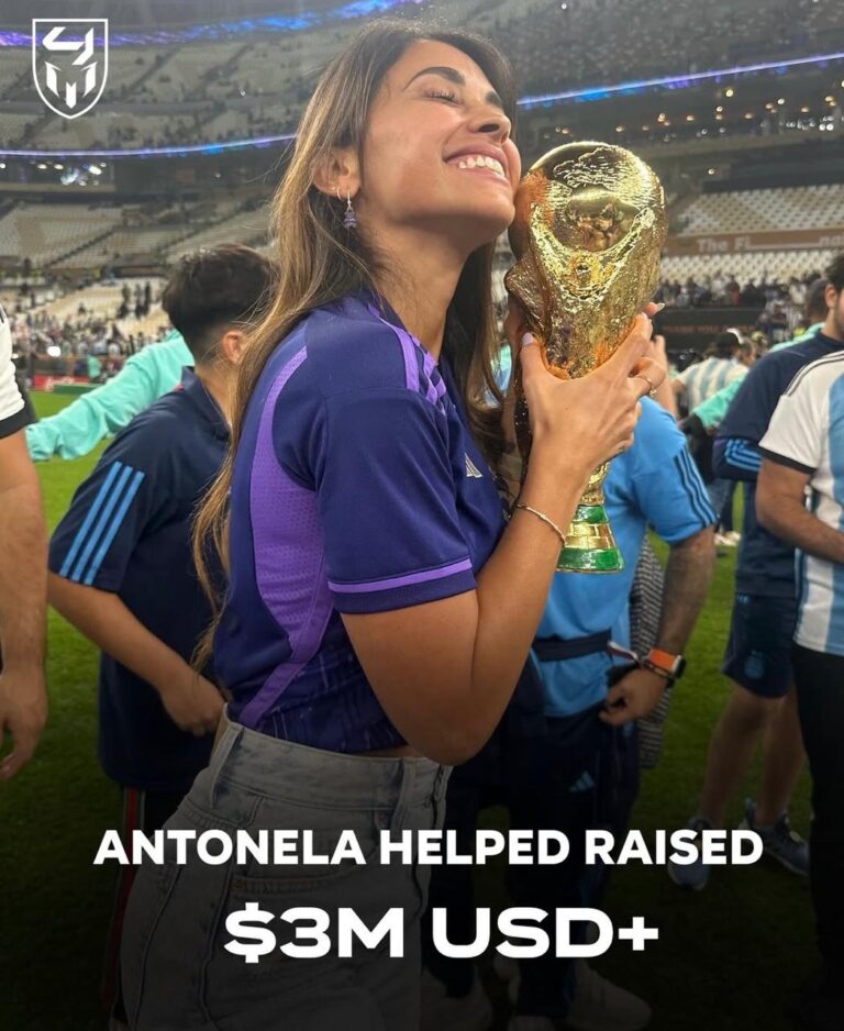 Antonela Roccuzzo, istri megabintang sepak bola Lionel Messi, mengajak para pengikutnya membantu korban gempa Venezuela